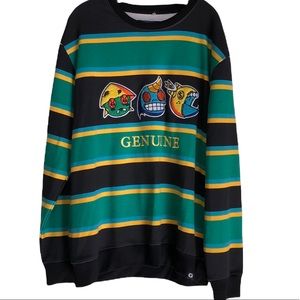 GNUN denim mfg Genuine monster‎ striped sweatshirt 2xl